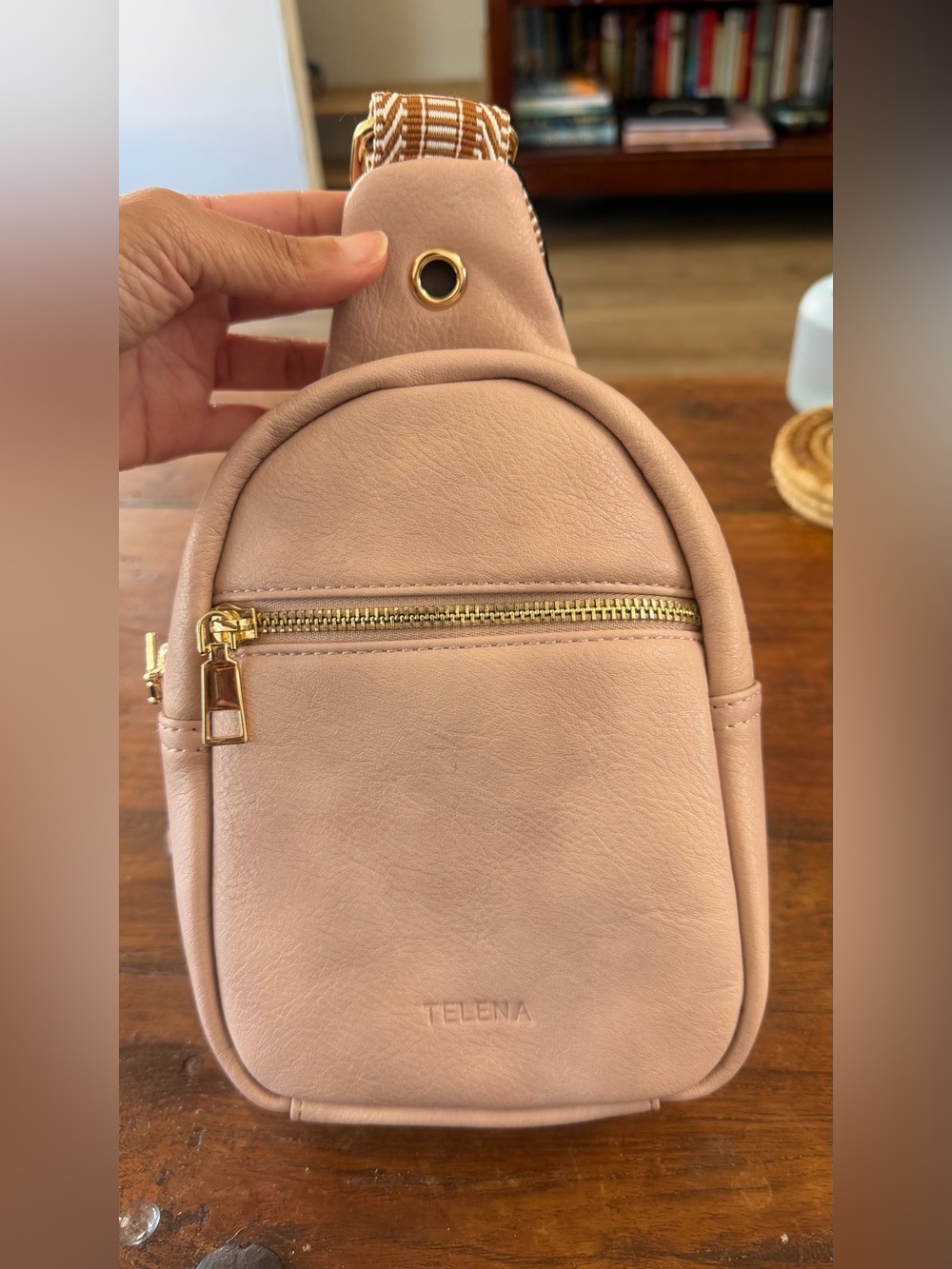 Telena Blush Pink Mini Crossbody Sling Bag